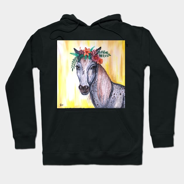 Flower horse Hoodie by Karroart